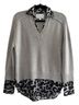 Brochu Walker Animal Print Black Tan Brown Pullover Sweater Size XS - photo 1