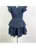 LoveShackFancy 100% Cotton Solid Black Casual Dress Size S - photo 5