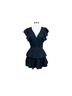 LoveShackFancy 100% Cotton Solid Black Casual Dress Size S - photo 1
