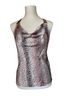 Cache Animal Print Pink Black White Sleeveless Silk Top Size XS - photo 1