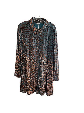 Jodifl velvet leopard print burnout dress Casual Dress (view 2)