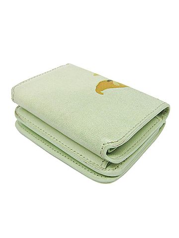 Balenciaga Balenciaga Cache Mini 593813 Men,Women Leather Wallet (tri-fold) Light Green,White (view 2)