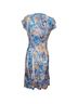 Komarov 100% Polyester Floral Blue Orange Casual Dress Size XL - photo 2
