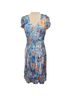 Komarov 100% Polyester Floral Blue Orange Casual Dress Size XL - photo 4