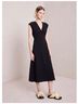 A.L.C. Solid Black Casual Dress Size 6 - photo 4