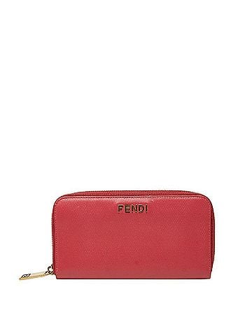 Fendi Fendi Round Zip Long Wallet 8M0024 Pink Leather Women's FENDI (view 1)