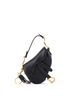 Christian Dior 100% Leather Black Saddle Handbag with Strap Leather Micro One size - photo 1