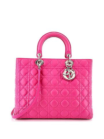Christian Dior Lady Dior Bag Cannage Quilt Lambskin Large (view 1)