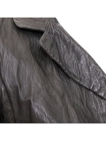 Donna Karan New York Donna Karan crinkled lambskin leather blazer jacket (view 2)