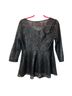 Free People 100% Polyester Floral Black Long Sleeve Blouse Size S - photo 2