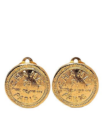 Chanel CHANEL Coco Mark 31 RUE CAMBON PARIS Earrings, Gold Plated, Women's (view 1)