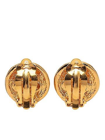 Chanel CHANEL Coco Mark 31 RUE CAMBON PARIS Earrings, Gold Plated, Women's (view 2)
