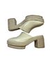 ALOHAS Multi Color White Ivory Tan Brown Yellow Heels Size 8 - photo 6