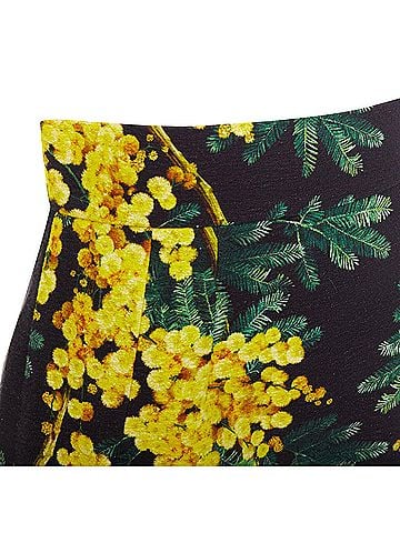Dolce & Gabbana Dolce Gabbana cotton floral print textured A-line skirt (view 2)