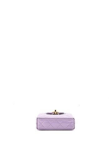 Chanel Kelly Top Handle Shopping Bag Quilted Shiny Aged Calfskin Nano (view 2)