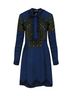 Bottega Veneta Blue Women's Collared Pattern Dress Size 2 - photo 2