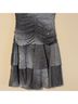 Taboo 100% Polyester Solid Color Block Gray Silver Cocktail Dress Size S - photo 9