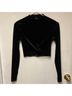 Forever 21 Black Long Sleeve Top Size S - photo 10