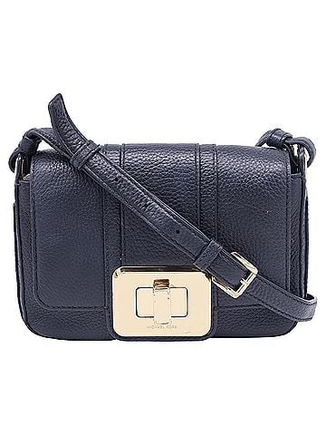 Michael Kors Michael Kors Lila Pebbled Crossbody Bag in Black Leather (view 1)