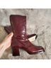 Miista Burgundy Boots Size 11 - photo 13