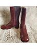 Miista Burgundy Boots Size 11 - photo 8