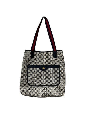Gucci GUCCI GG Plus Old Gucci Sherry Line Tote Bag 16 002 4487 Gray/Navy Women's (view 1)