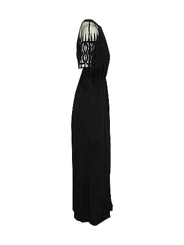 Temperley LONDON Alice by Temperley London Lace Sleeve Maxi Dress in Black Cotton  (view 2)