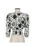 Zara Floral Black White 3/4 Sleeve Blouse Size S - photo 2