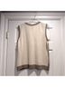 Escada Color Block Tan Ivory Sweater Vest Size XL - photo 8