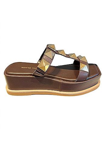 All Black Women's Pyramid T Sandal (view 1)