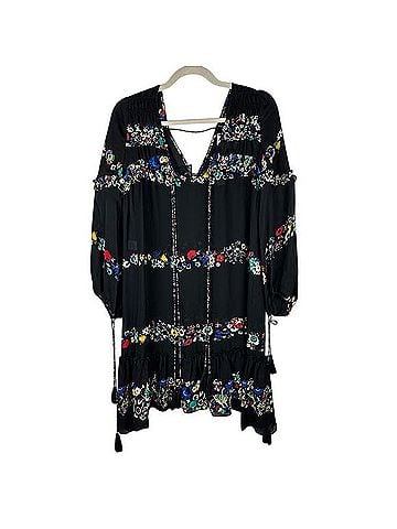 10 Crosby Derek Lam Intermix Floral Bell Sleeve Silk Ruffle Mini Dress Casual Dress (view 1)