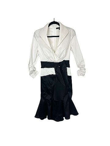 Tadashi Collared Faux Wrap Tie Waist Dress Casual Dress (view 1)