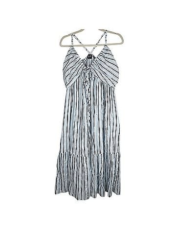 Gap Fie-Front Striped Maxi Dress Casual Dress (view 1)