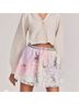 LoveShackFancy Tie-dye Pink Silver Casual Skirt Size 10 - photo 6