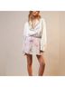 LoveShackFancy Tie-dye Pink Silver Casual Skirt Size 10 - photo 3