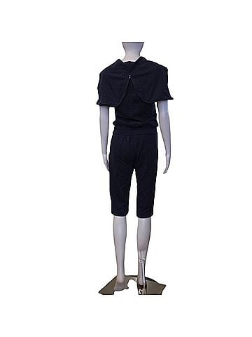 Norma Kamali for Everlast Hooded Cap Sleeve Capri Jumpsuit (view 2)
