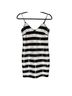 L'Agence 100% Polyester Stripes Black Gold Cocktail Dress Size 0 - photo 1