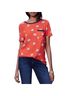 Maeve Print Red Short Sleeve Blouse Size 4 - photo 3