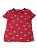 Maeve Print Red Short Sleeve Blouse Size 4 - photo 2