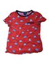 Maeve Print Red Short Sleeve Blouse Size 4 - photo 1