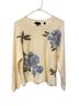 Ted Baker London Floral Ivory Blue Pullover Sweater Size M - photo 1