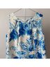 Jay Godfrey Floral Blue White Cocktail Dress Size 20 - photo 6