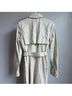 Bill Blass 100% Polyurethane 100% Linen Snake Print Multi Color Trenchcoat Size 6 - photo 11