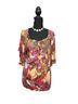 St. John Floral Multi Color Short Sleeve Blouse Size L - photo 2