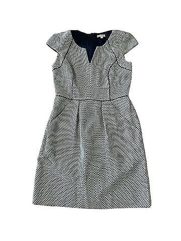 Shoshanna Cap Sleeve Retro Stitched Geometric Pattern Shift Dress Cocktail Dress (view 1)