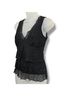 Nine West 98% Nylon 2% Spandex 100% Polyester Solid Black Sleeveless Top Size XS - photo 4