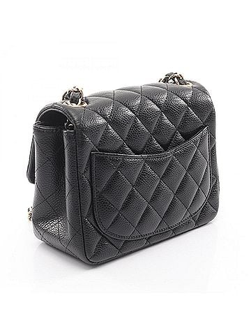 Chanel CHANEL Mini Matelasse Shoulder Bag/Handbag in Calfskin Leather (Cowhide) for Women, Black (view 2)