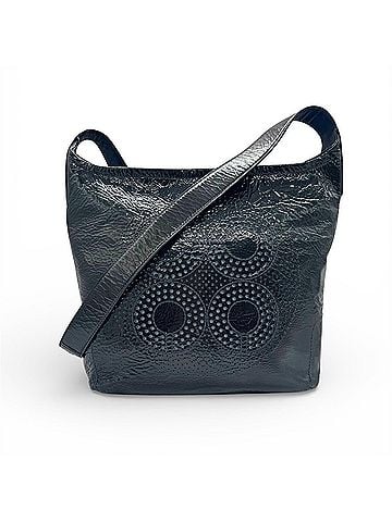 Coach COACH Shoulder Bag in Navy Patent Leather, 17033, Signature Op Art Collection, for Men and Women (view 1)