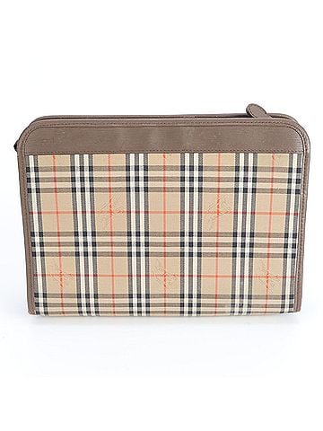 Burberry Burberry Nova Check Leather Second Bag Clutch Pouch Brown Men's (view 2)