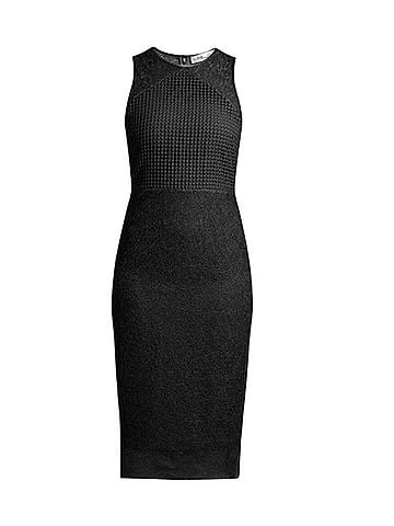 Diane von Furstenberg Twig Lace Midi Dress Cocktail Dress (view 1)